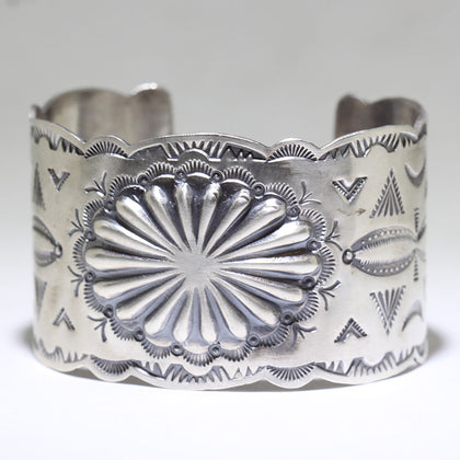 Silver Bracelet by Arnold Goodluck 5-1/2