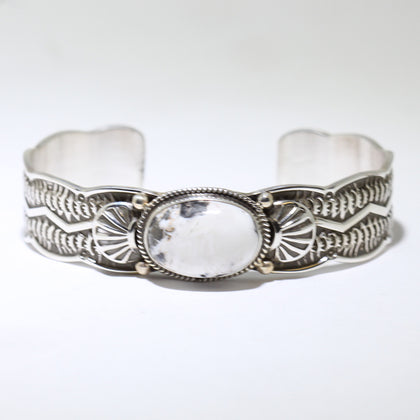 White Buffalo Bracelet by Darrell Cadman 5-1/4