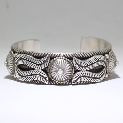 Silver Bracelet by Calvin Martinez 5-3/4