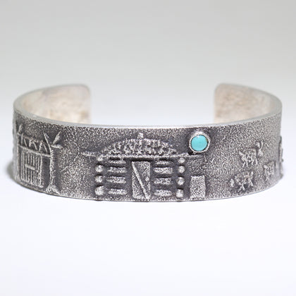 Kingman Bracelet by Lee Begay 5-1/4