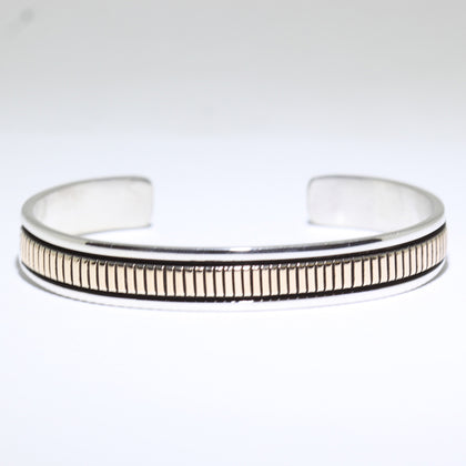 Silver/14K Bracelet by Bruce Morgan 5-1/4