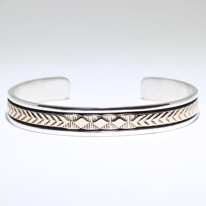 Silver/14K Bracelet by Bruce Morgan 5-1/4