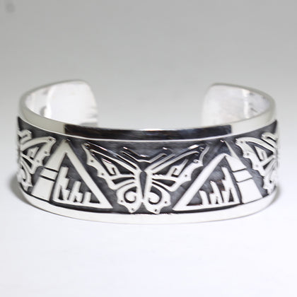 Silver Bracelet by Pat Tewawina 5-3/4