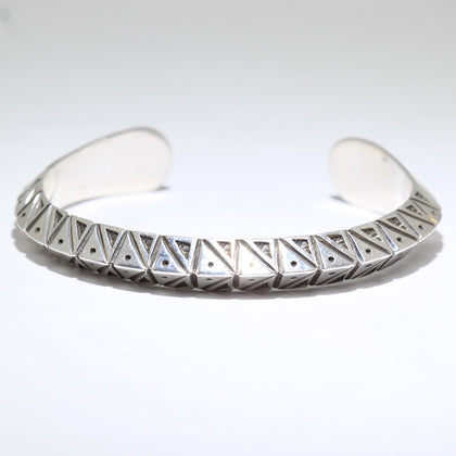 Silver Bracelet by Lyle Secatero 6