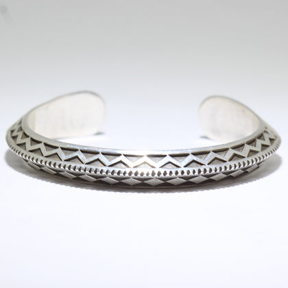 Silver Bracelet by Lyle Secatero 5-1/2