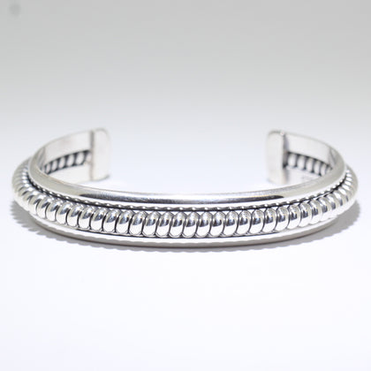 Silver Bracelet by Caroline Tsosie 5-1/4