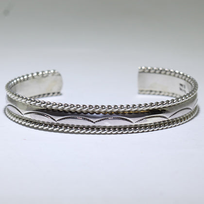 Silver Bracelet by Navajo 5-1/4