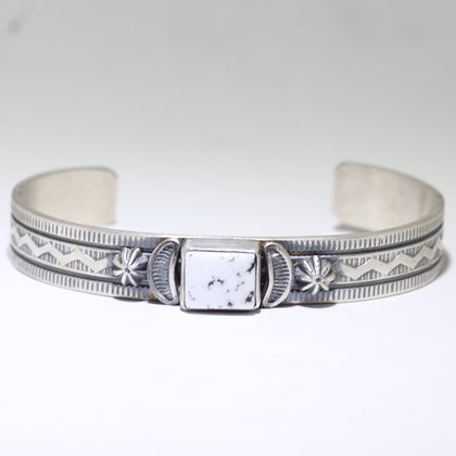 White Buffalo Bracelet by Navajo 5-3/4