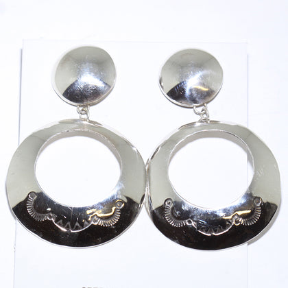 Silver Earrings by Navajo