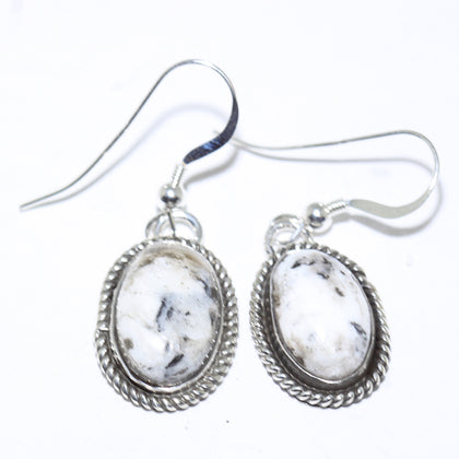 White Buffalo Earrings by Navajo