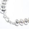 Silver Bead Bracelet by Jake Utzler 8"