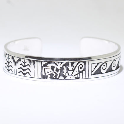 Silver Bracelet by Clifton Mowa 5-3/4