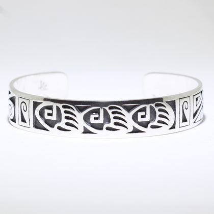 Silver Bracelet by Clifton Mowa 5-3/4