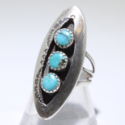 Turquoise Ring by Navajo- 5.5