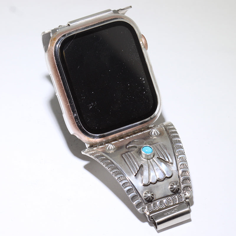 RESERVED for T. / Navajo Andy Cadman Waterweb Turquoise Sterling Silver  Cuff Bracelet Size 6.5