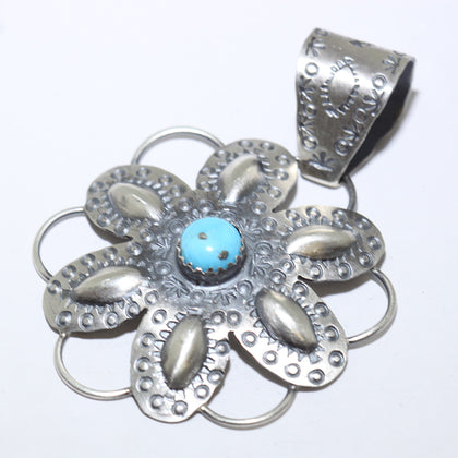 Turquoise Pendant by Tim Yazzie