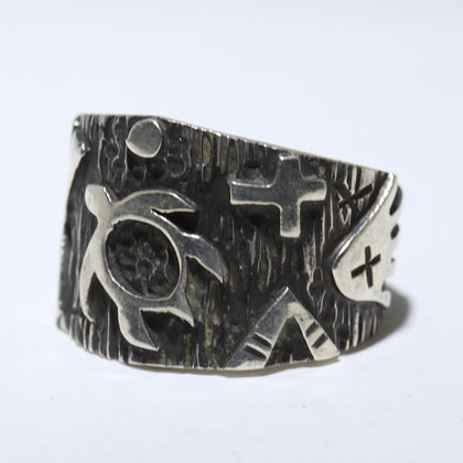 Silver Ring by Kee Yazzie- 8.5