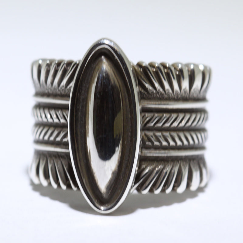 Silver Ring by Ron Bedonie- 8