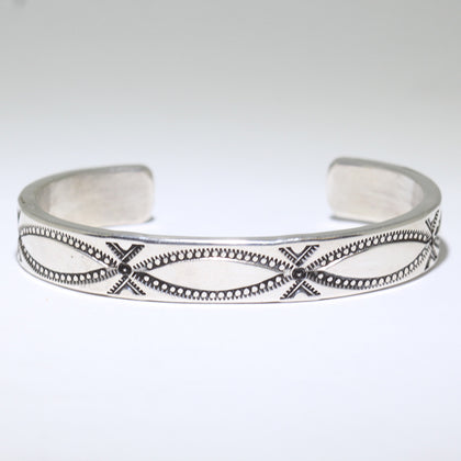 Silver Bracelet by Arnold Goodluck 5-1/4