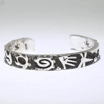 Silver Bracelet by Kee Yazzie 5-3/4