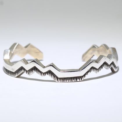 Silver Bracelet by Kee Yazzie 5