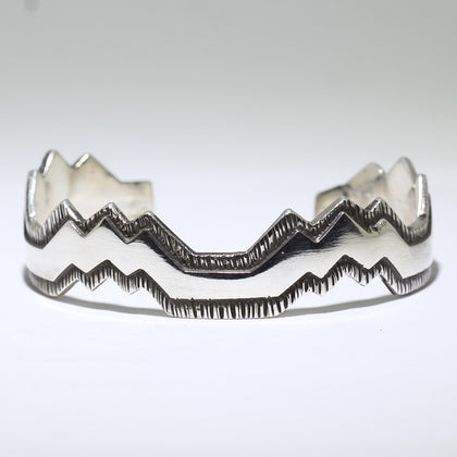 Silver Bracelet by Kee Yazzie 5-1/4