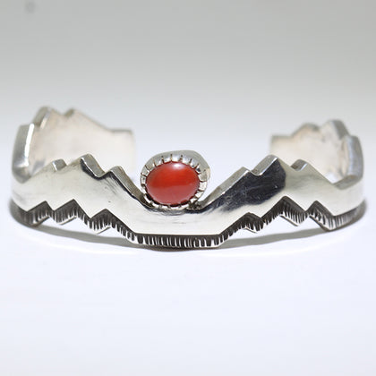 Coral Bracelet by Kee Yazzie 5-1/4