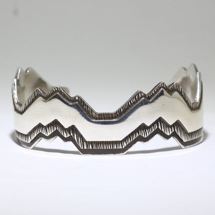 Silver Bracelet by Kee Yazzie 5-3/4