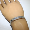 Silver Bracelet by Arnold Goodluck 5-1/4"