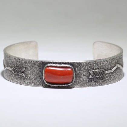 Coral Bracelet by Lee Begay 5-3/4