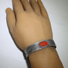 Coral Bracelet by Lee Begay 5-3/4"