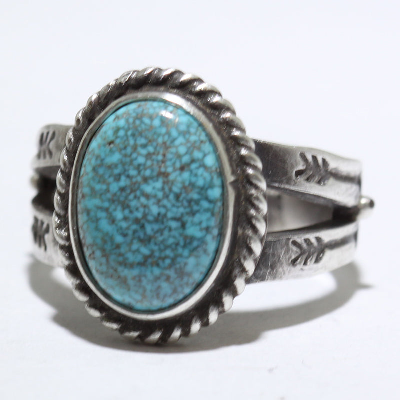 Steve Arviso Ring of Natural Turquoise – Turquoise & Tufa