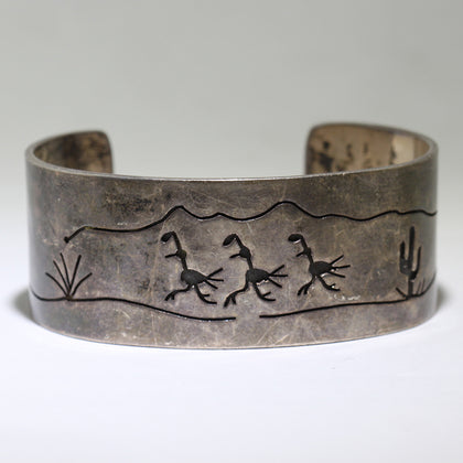 Silver Bracelet by Navajo 5-1/4