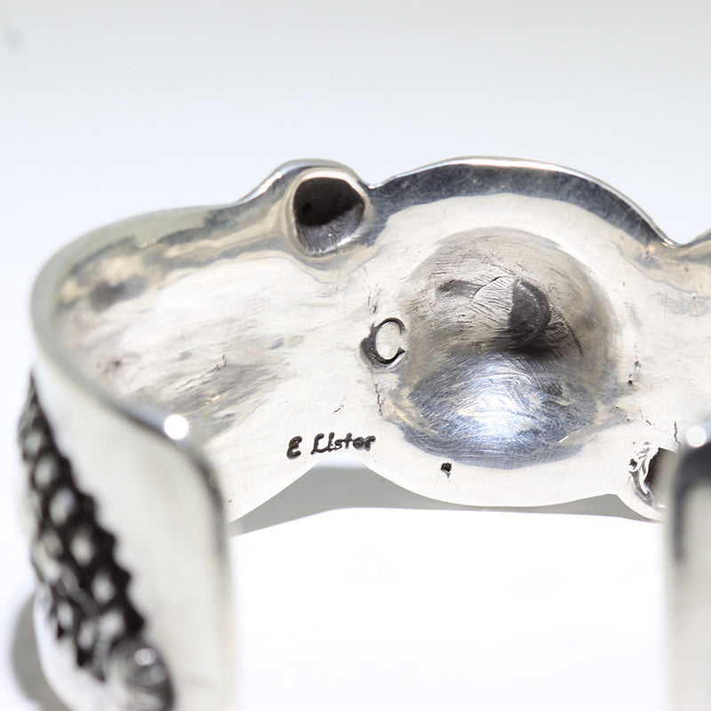 Coin Silver Bracelet by Ernie Lister 5-3/4"