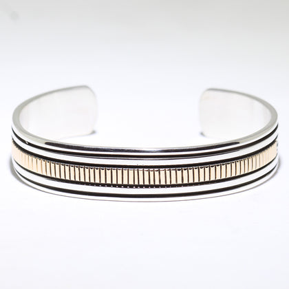Silver/14K Bracelet by Bruce Morgan 5-1/2