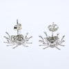 Silver Spider Earrings by Navajo