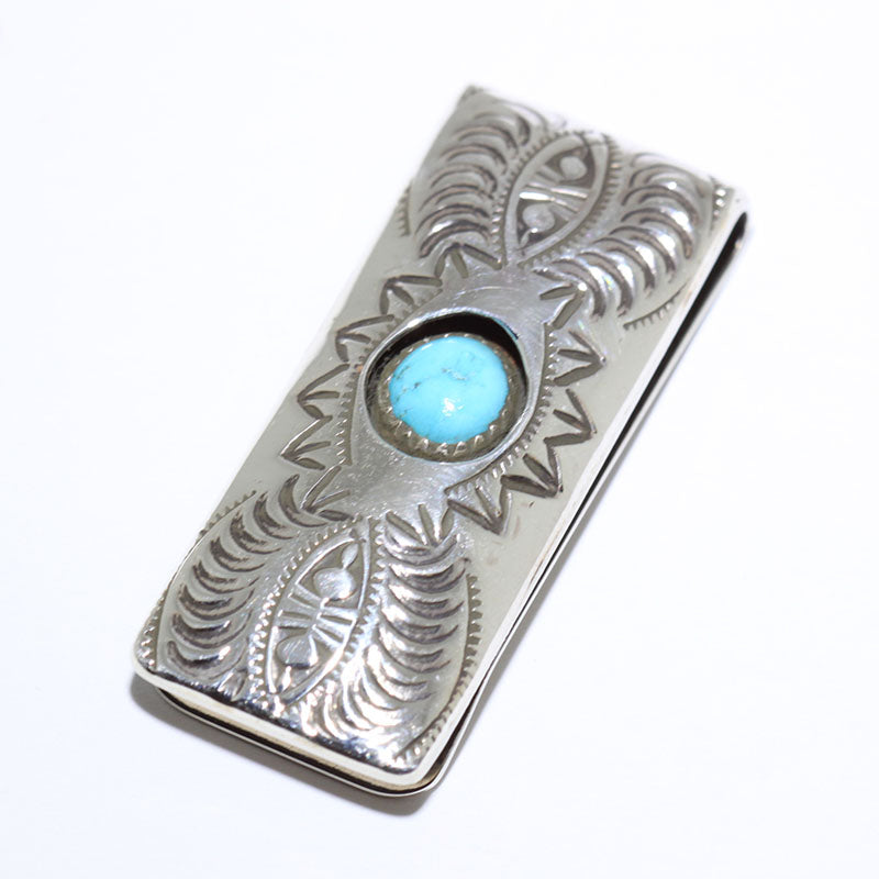 【Navajo】Native American Money Clip ターコイズ Turquoise Money Clip by Navajo – Gallup Trading