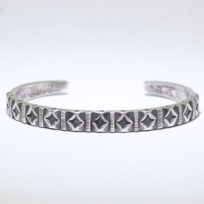 Coin Silver Bracelet by Jesse Robbins 5-3/4