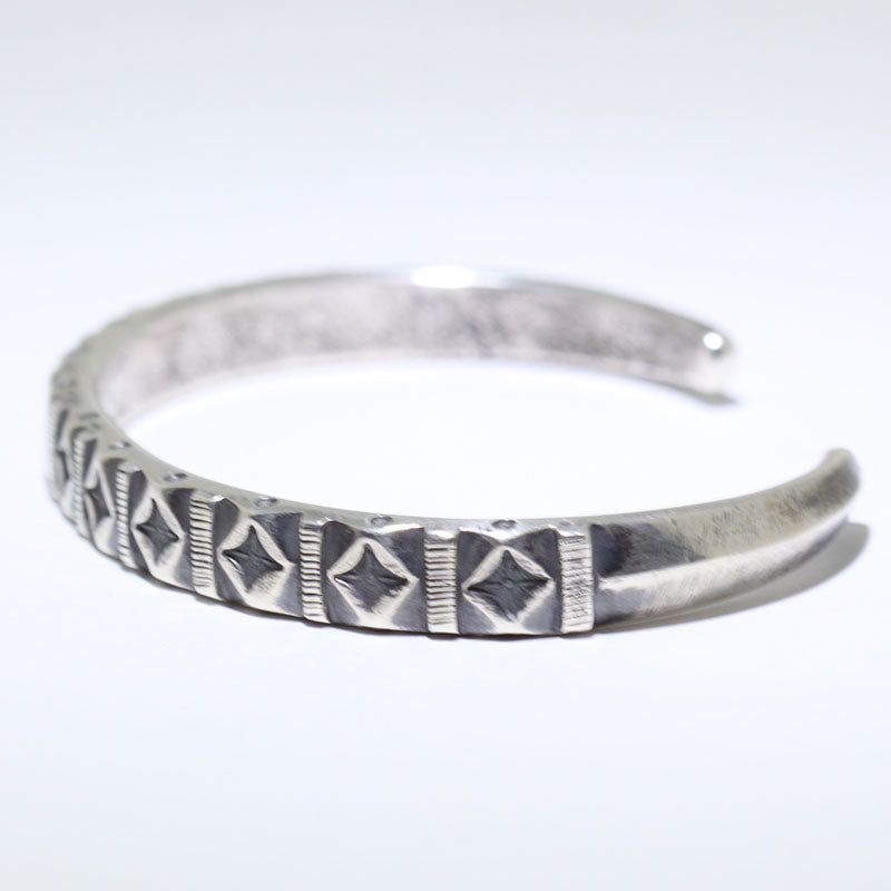 Coin Silver Bracelet by Jesse Robbins 5-3/4