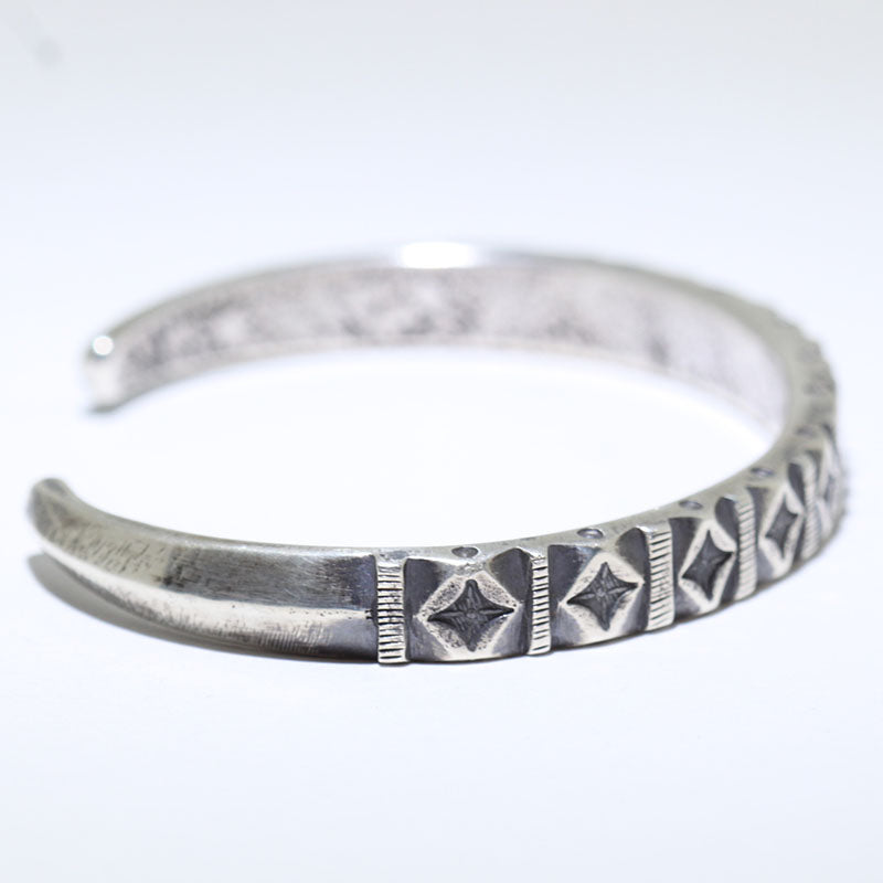 Coin Silver Bracelet by Jesse Robbins 5-3/4