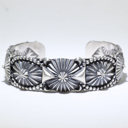 Silver Bracelet by Delbert Gordon 5-3/4