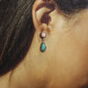 Kingman/Shell Earrings by Navajo
