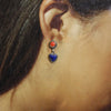 Lapis/Spiny Earrings by Navajo