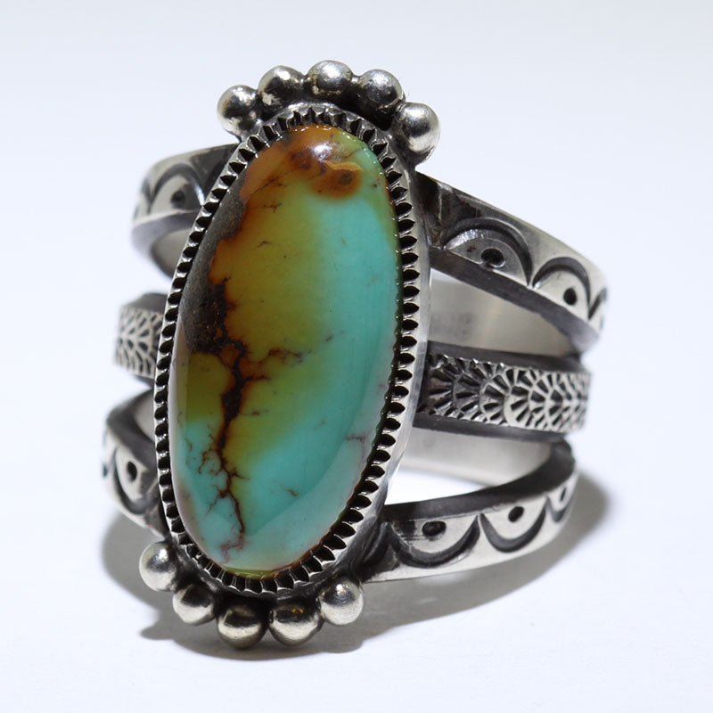 Amazing Vintage Native American Navajo Royston Turquoise Sterling Silver Arviso Ring Amazing Vintage Native American Navajo Royston Turquoise Sterling Silver Arviso Ring
