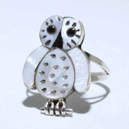 Inlay Owl Ring by Zuni