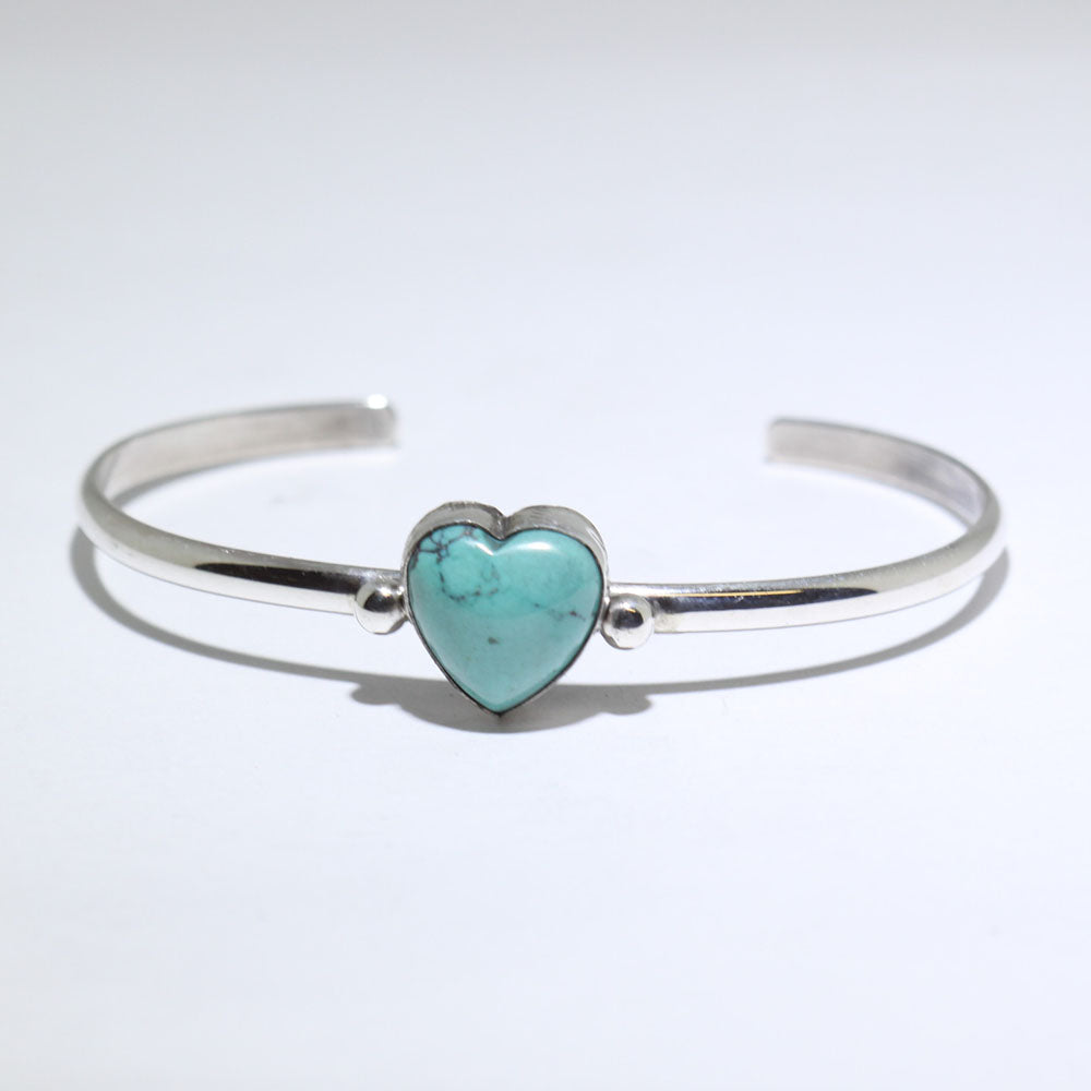 Heart turquoise silver bracelet