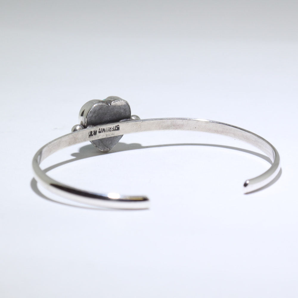Heart turquoise silver bracelet