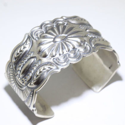 Silver Bracelet by Arnold Blackgoat 5-3/4