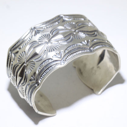 Silver Bracelet by Arnold Blackgoat 5-3/4