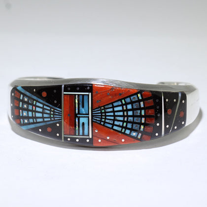 Micro Inlay Bracelet by Erwin Tsosie 5-1/4